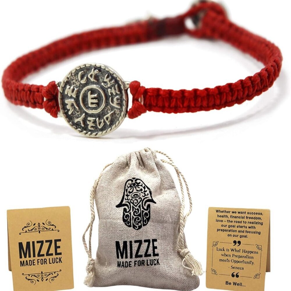 Red String Macrame Prosperity Financial Success & Evil Eye Protection Bracelet w